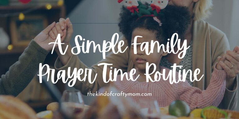 simple family prayer time routine cover