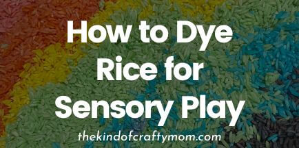 how to dye rice for sensory play