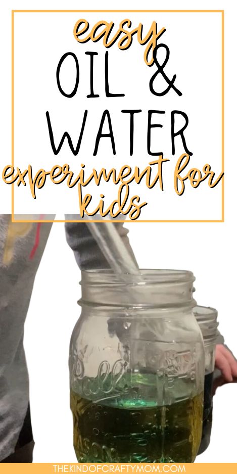 easy oil and water experiment for kids